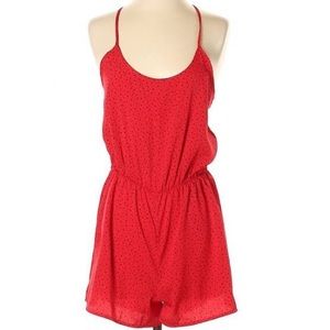 Red with Black Dots Romper